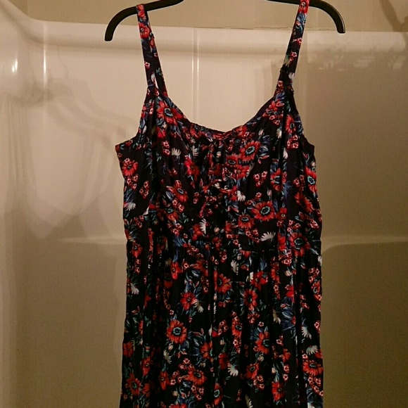 torrid Dresses & Skirts - High Low Floral Dress with Corset Lace Up Front